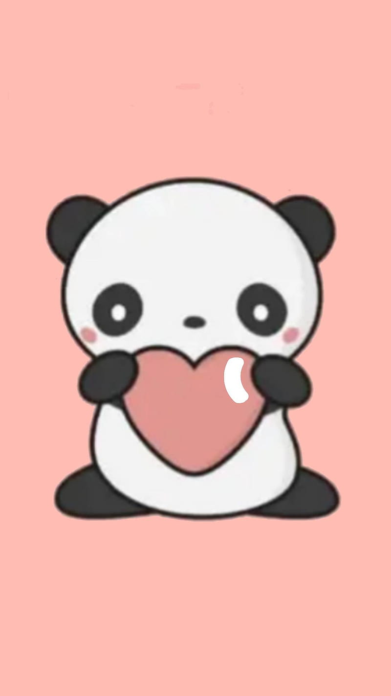 Panda love, animal, animated, cartoon, cute, happy, heart, love, panda, HD  phone wallpaper | Peakpx
