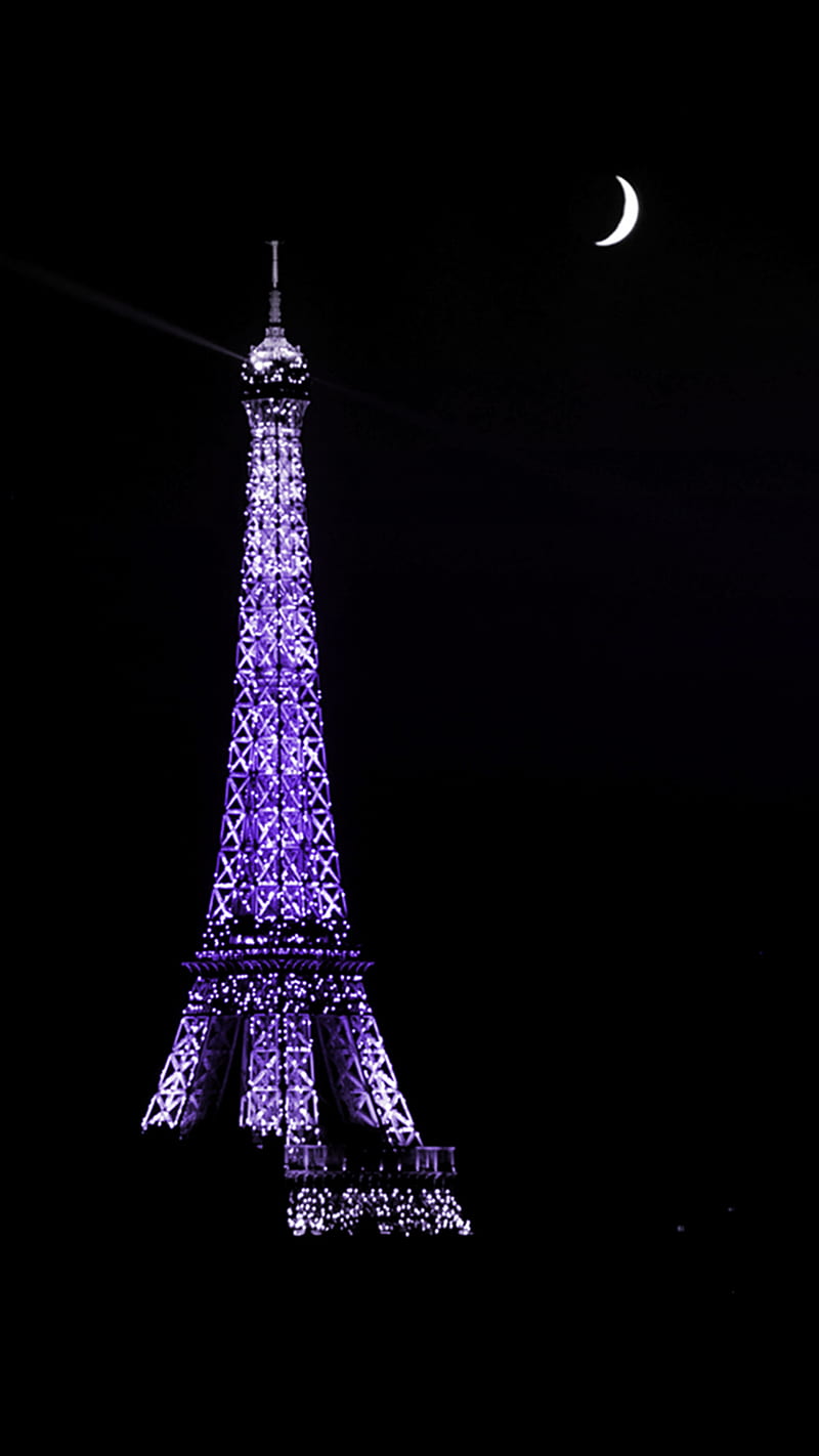 Night Paris, eiffel tower, lights, HD phone wallpaper