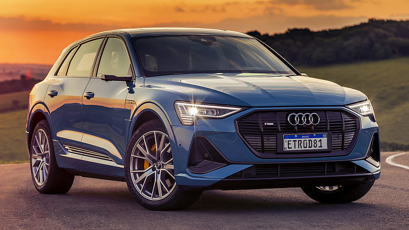 Audi, Audi E-Tron S Line, Blue Car, Car, Crossover Car, Luxury Car, Mid-Size Car, SUV, HD wallpaper