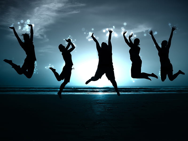 If you happy jump high ...:), wonderful, astonishing, elements, sea, splash, five, nice, good, people, love, beloved, best, jump, light, friends, blue, night, happiness, black, smile, joy, wall, abstract, happy, fly, 3d, swim, dark, great, splashes, HD wallpaper