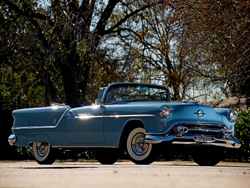 '54 Olds Super 88, super, oldsmobile, olds, 1954, antique, 54, automobile, car, convertible, 88, classic, vintage, HD wallpaper