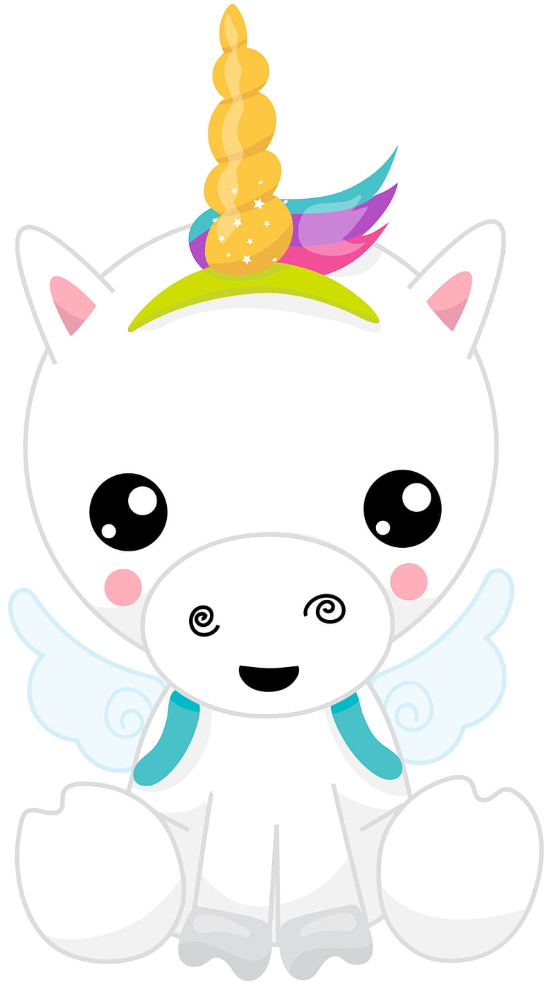 Baby Unicorn Cartoon, adorable, cartoon, comic, cute, fantasy, funny, kid,  unicorn, HD phone wallpaper | Peakpx