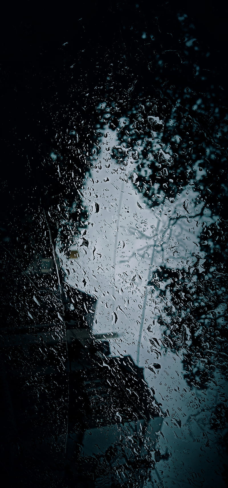 Water drops, droplets, glass, natural, rain, rainny, vivo y15, HD phone wallpaper