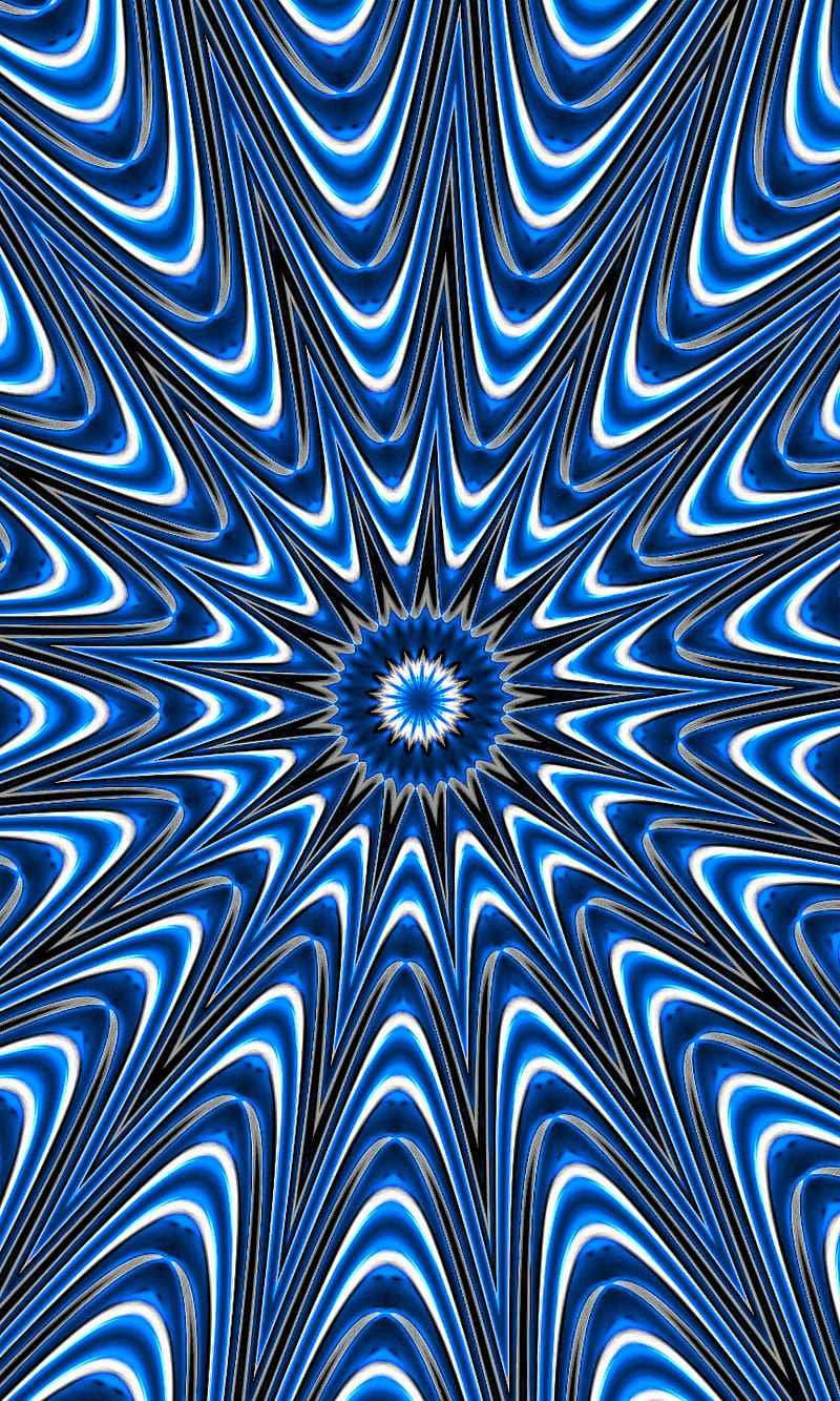 Trippy blue, abstract, lines, star, HD phone wallpaper
