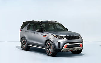 Land Rover Discovery SV, 2018 SUV, silver new Discovery, British cars, Land Rover, HD wallpaper