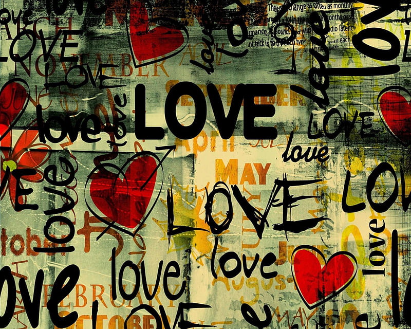 Love, heart, love note, wood, HD wallpaper