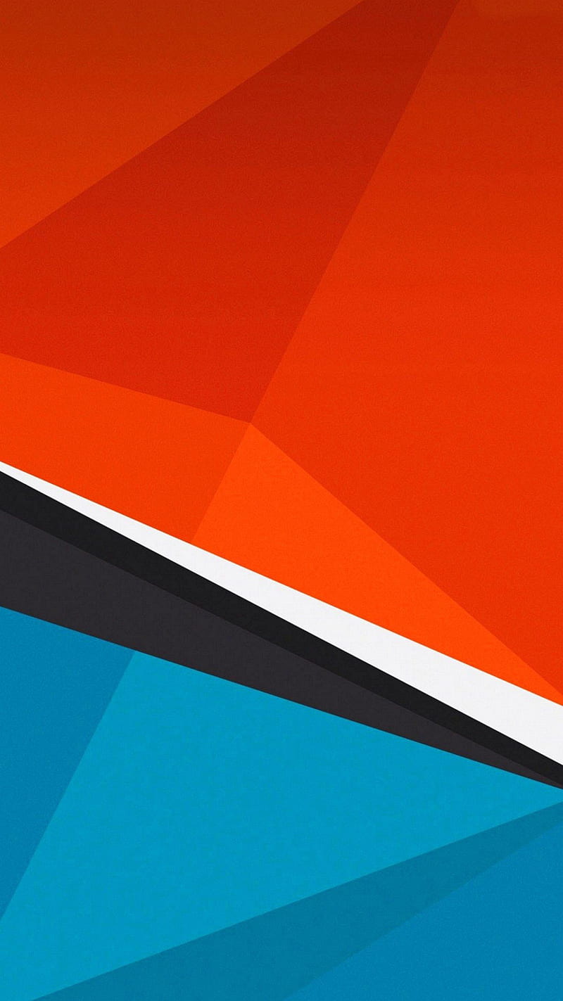 Galaxy S6, abstract, angles, black, blue, colors, orange, white, HD phone wallpaper
