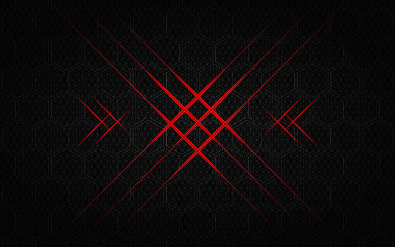 Red Flash Hexagon Macbook Pro Retina , Artist , , and Background, Omen Black and Red, HD wallpaper