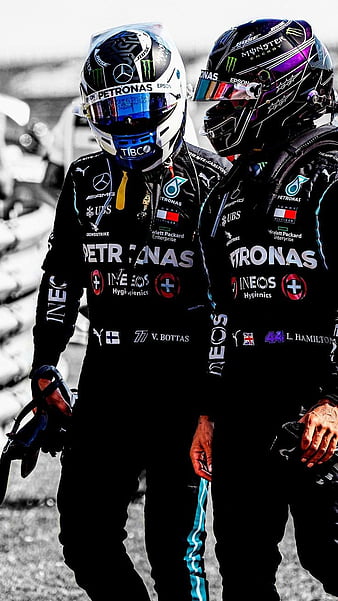 Valtteri and Lewis, bottas, f1, formula 1, hamilton, lh44, vb77, HD phone wallpaper