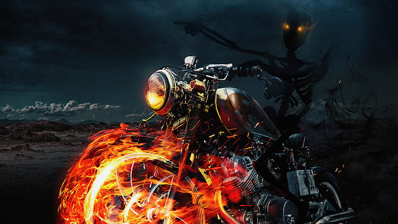 Ghost Rider Spooky Marvel Art, HD wallpaper