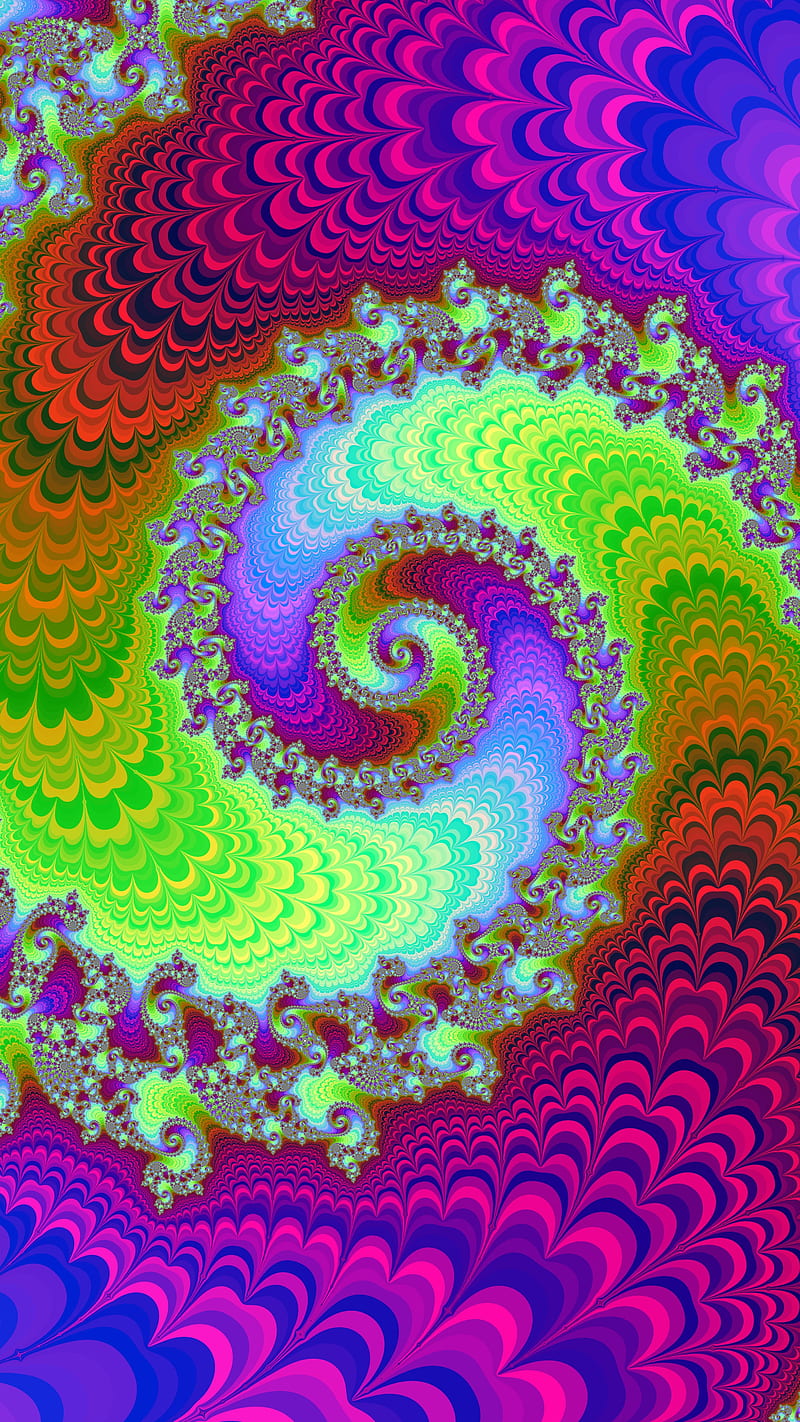 Optical illusion, optical illusion, spiral, rotating, multicolored ...