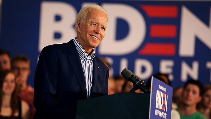 President Joe Biden With Blue Lined Shirt And Blazer Joe Biden, HD wallpaper