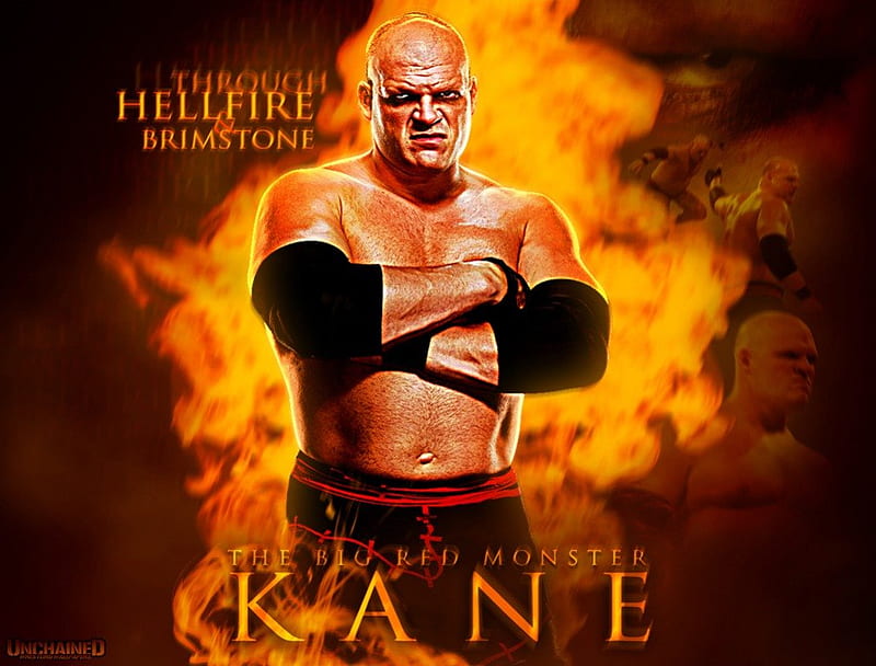 Through Hellfire and Brimstone Kane, red, wwf, kane, la maquina, wwe, demon, big, monster, ecw, devil, favorite, HD wallpaper