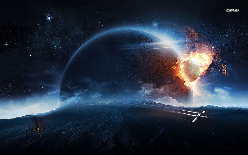 Planet collision . Planets , Planets,, Planetary Collision, HD wallpaper