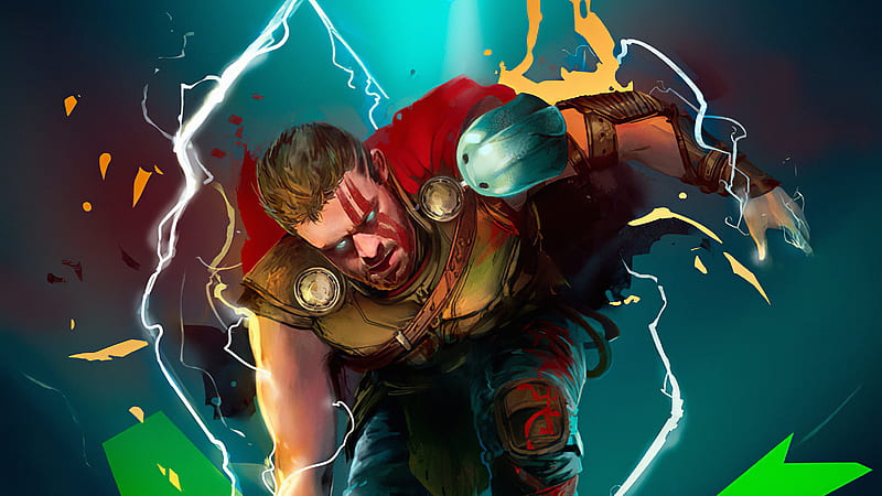 Thor Art , thor, superheroes, artwork, digital-art, HD wallpaper