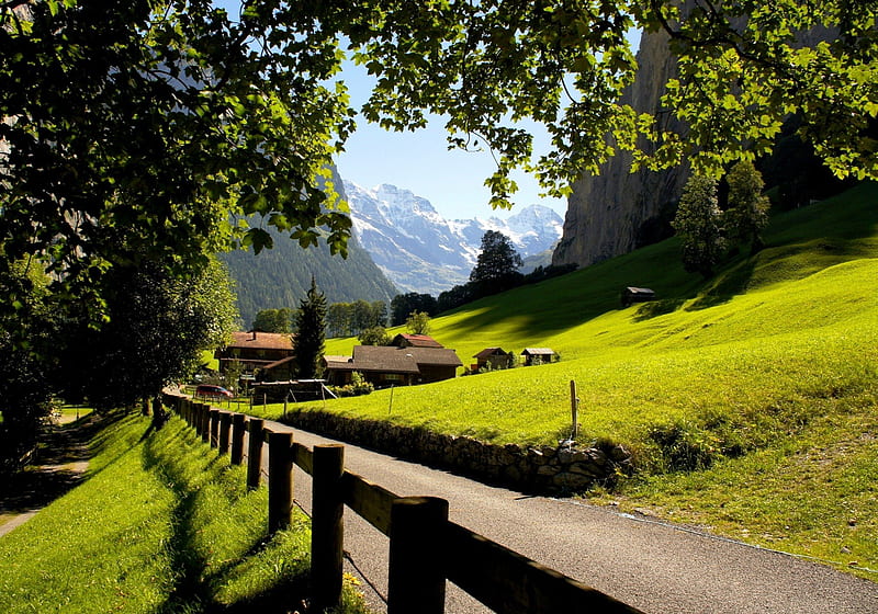 * Switzerland - Camping Jungfrau *, nature, field, landscape, camping, HD wallpaper