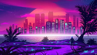 Colorful Neon City, neon, cyberpunk, artist, artwork, digital-art,  artstation, HD wallpaper