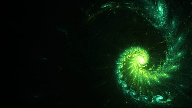 Green Swirl Art Abstract, HD wallpaper