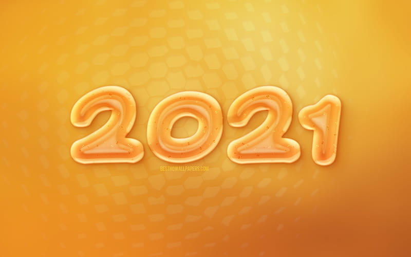 2021 New Year, honey concepts, 2021 Honey Background, creative art, Happy New Year 2021, 2021 concepts, HD wallpaper