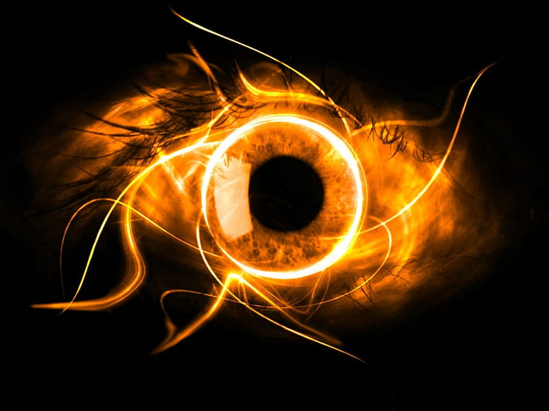 fire eye, eye, mz, HD wallpaper