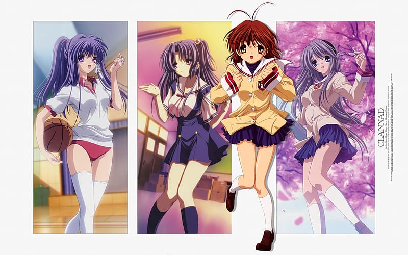 Clannad Kotomi Ichinose Kyou Fujibayashi Desktop, CLANNAD, purple