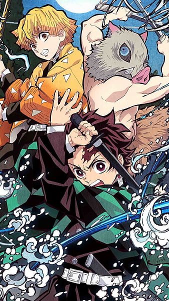 demon slayer, kimetsu no yaiba, tanjiro, nezuko, zenitsu, inesuke - Gato  Mestre