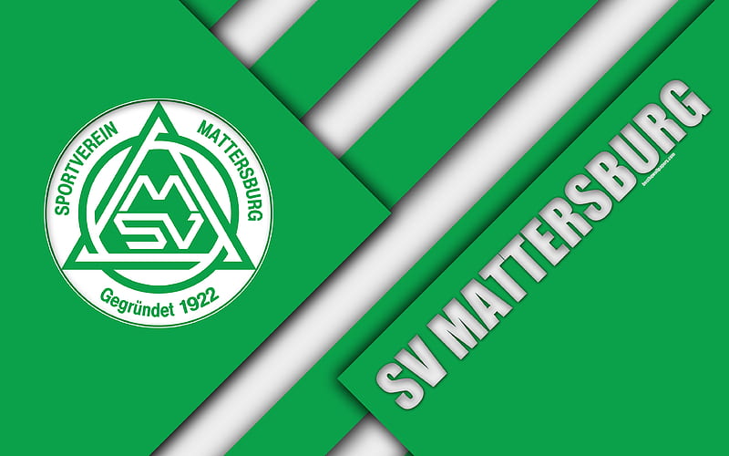 SV Mattersburg, Austrian football club material design, green white abstraction, Austrian Football Bundesliga, Mattersburg, Austria, football, HD wallpaper