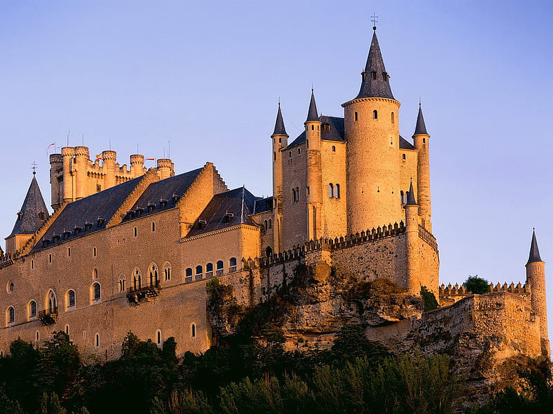 Alcazar de Segovia, pride, victory, castle, flag, HD wallpaper