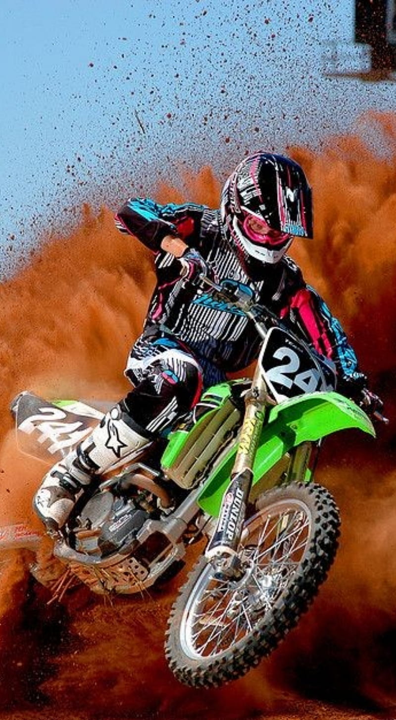 Dirt bike rider, motorcycle, motors, stunt, stunts, HD phone wallpaper