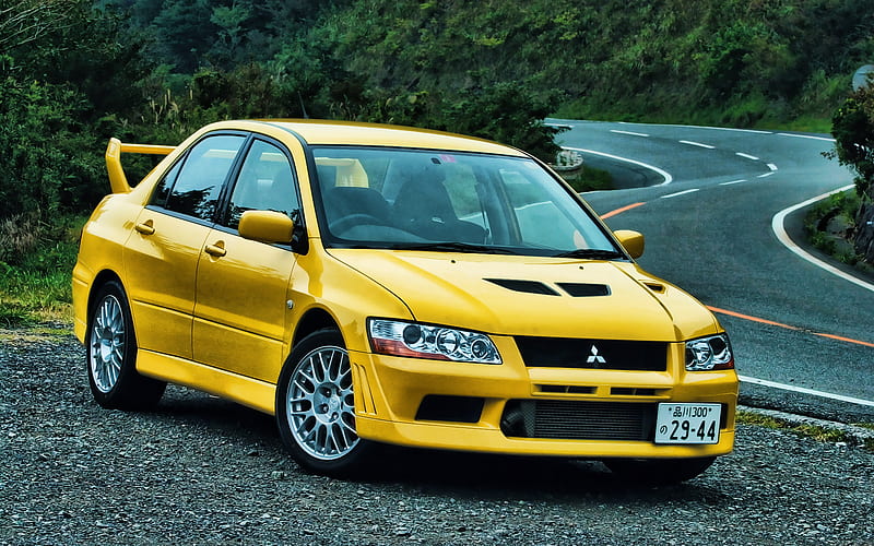 Mitsubishi Lancer Evo VII, road, 2001 cars, JP-spec, CT9A, Mitsubishi Lancer GSR Evolution VII, 2001 Mitsubishi Lancer, R, Mitsubishi, HD wallpaper