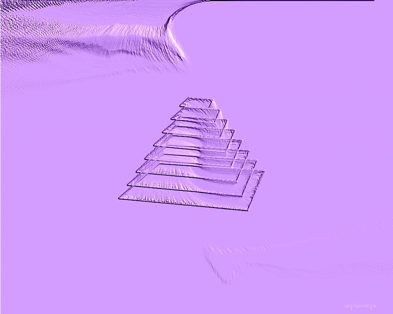 Pyramid, purple, hand-embossed, abstract, HD wallpaper