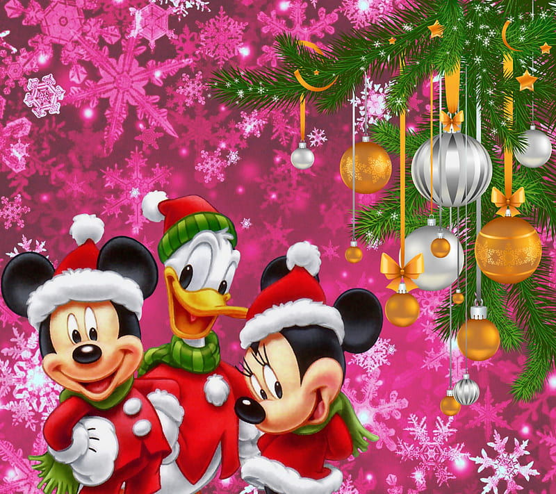 Disney Christmas, holidays, christmas, decoration, fir tree, cartoon,  santa, HD wallpaper | Peakpx
