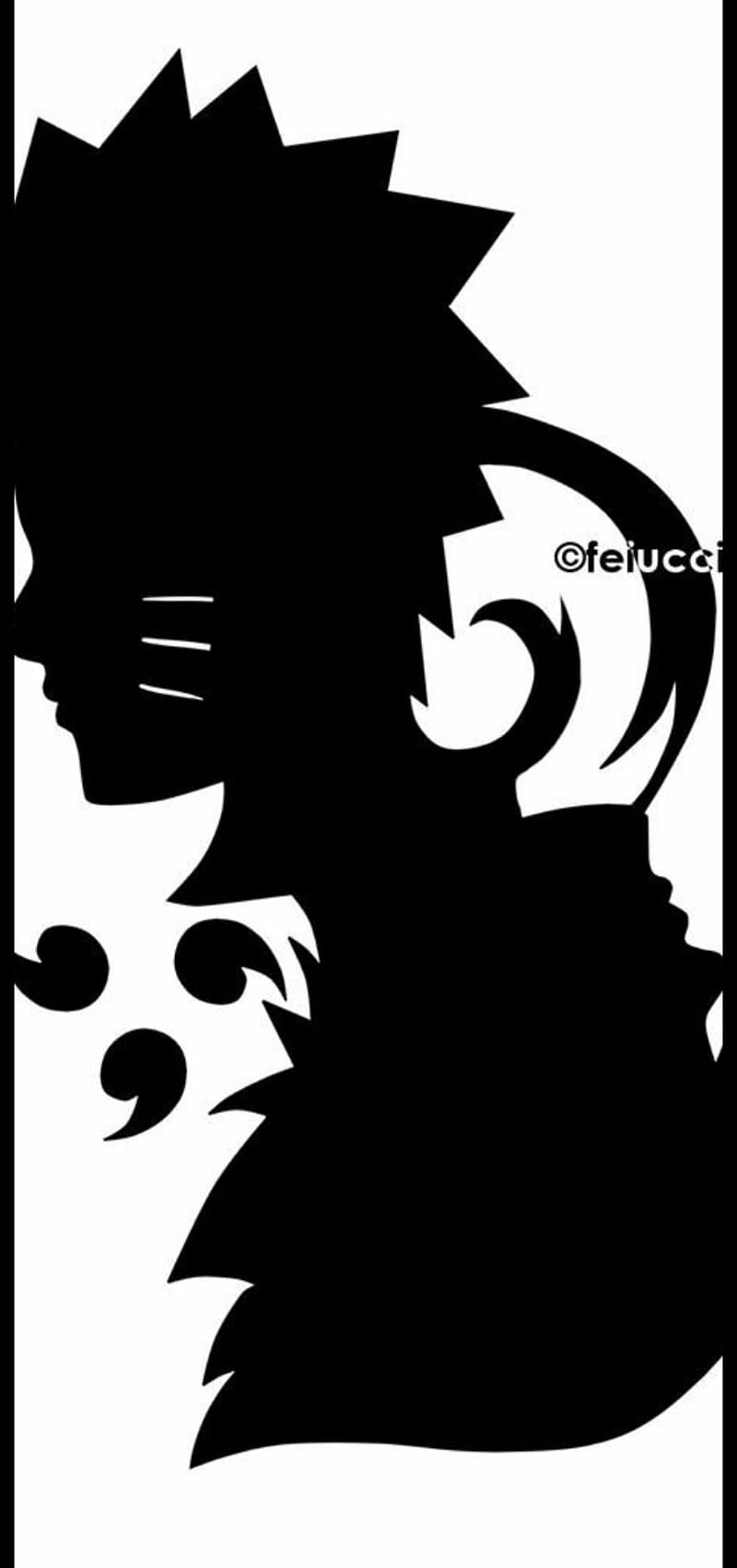 Naruto and Sasuke , anime, black, uchiha, uzumaki, white, HD phone wallpaper