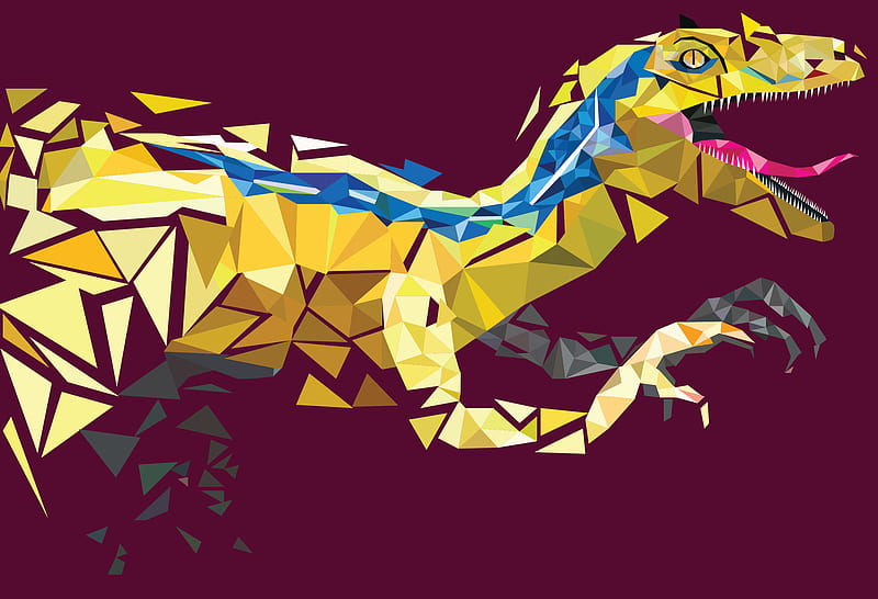 Dinosaur Vector Art, desenho, lowpoly, new, vector design, HD wallpaper