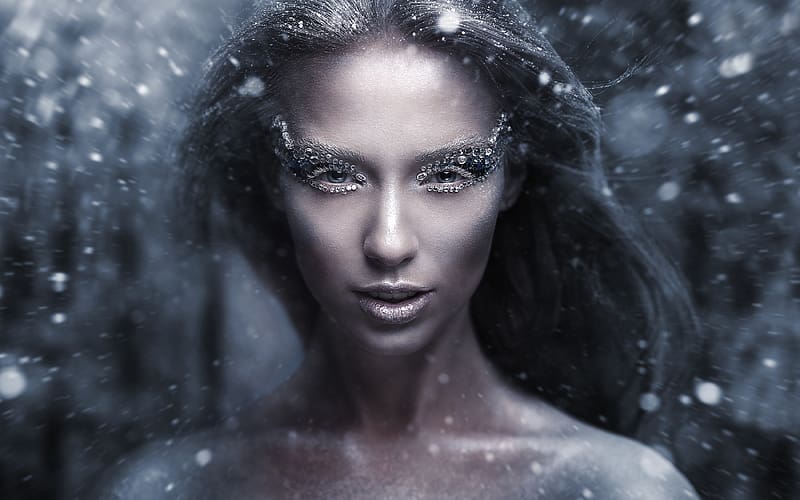 model, woman, fairy, silver, face, girl, HD wallpaper | Peakpx
