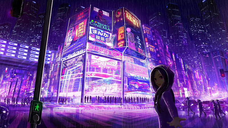 CYBERPUNK, city, cool, good night, night, HD wallpaper