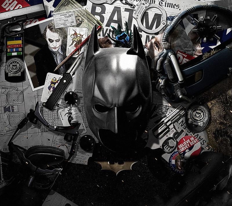 Dark Knight Items, batman, dark knight, HD wallpaper