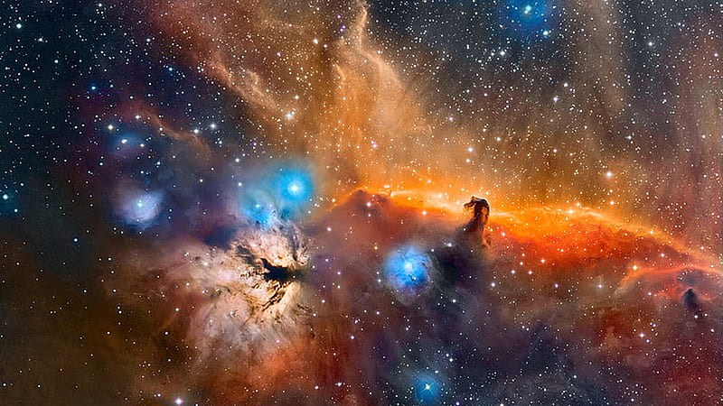 Galaxy Space Stars Glare Horse Head Nebula Orion Galaxy, HD wallpaper