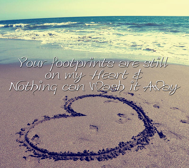 Your Footprints, feelings, footprints, heart, love, nature, nice ...