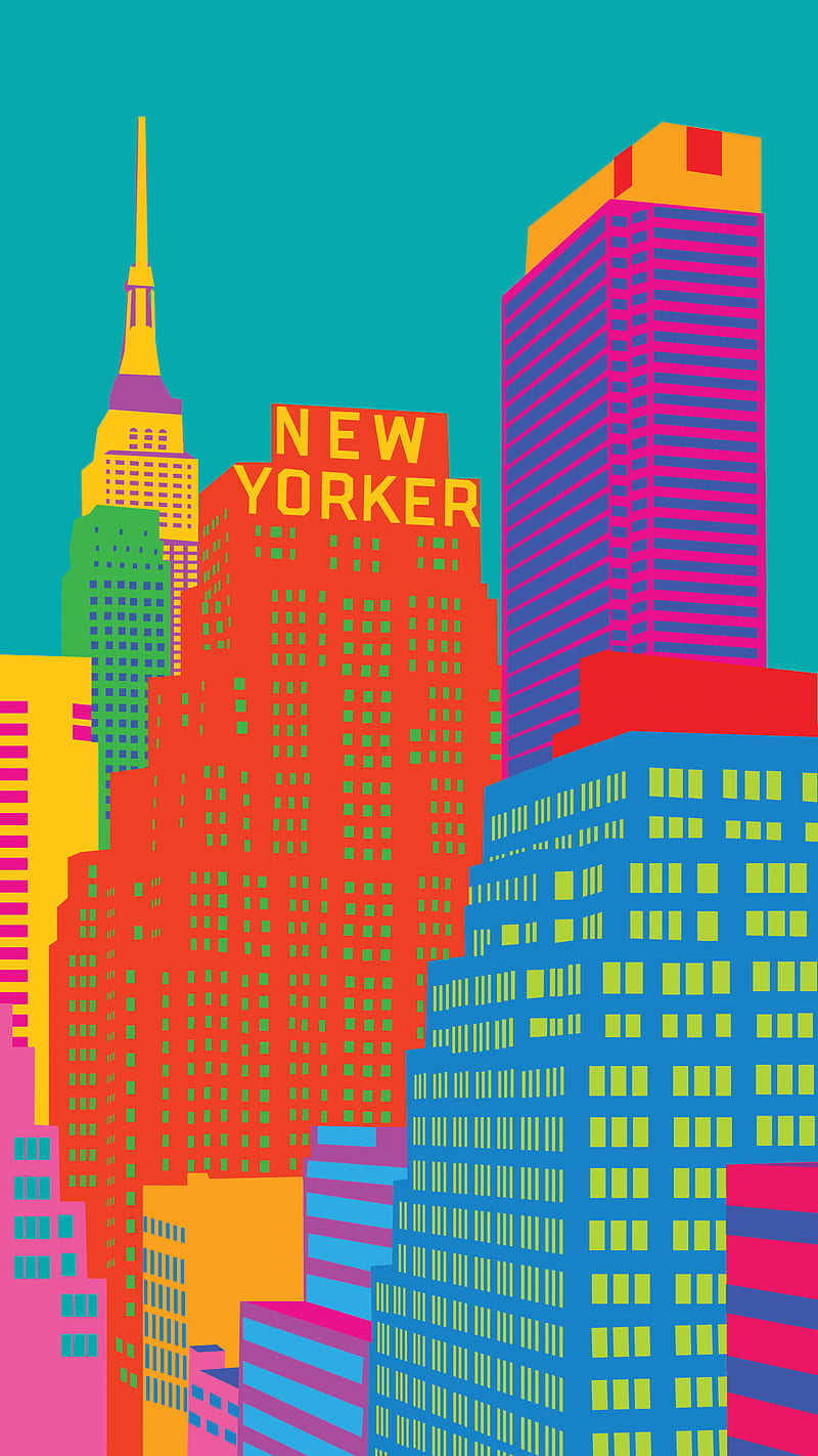 New york, aesthetic, colourful, HD phone wallpaper