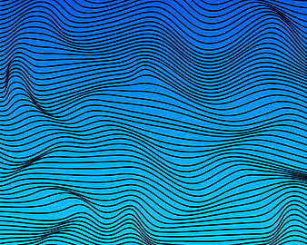 Pattern, 3d, blue, illusion, optical, pop, print, wave, zheano blog, HD  wallpaper