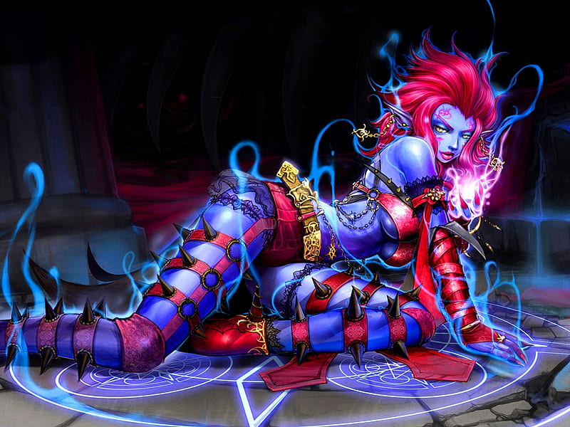 Evelynn the Widowmaker, demon, fantasy, anime, women, HD wallpaper | Peakpx