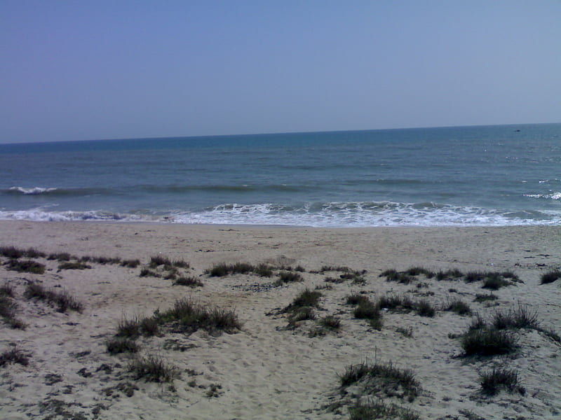 Arabian Sea, beach, sky, sea, blue, HD wallpaper