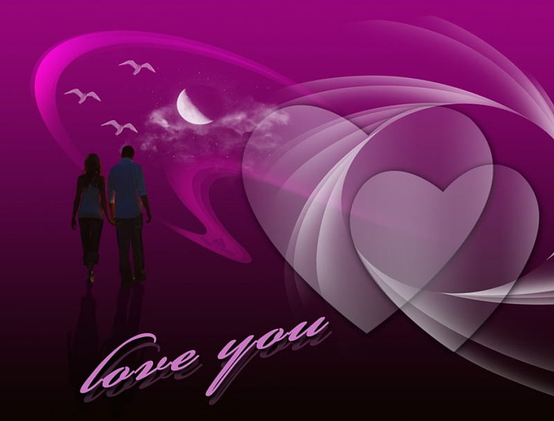 Love, purple, corazones, couple, HD wallpaper | Peakpx