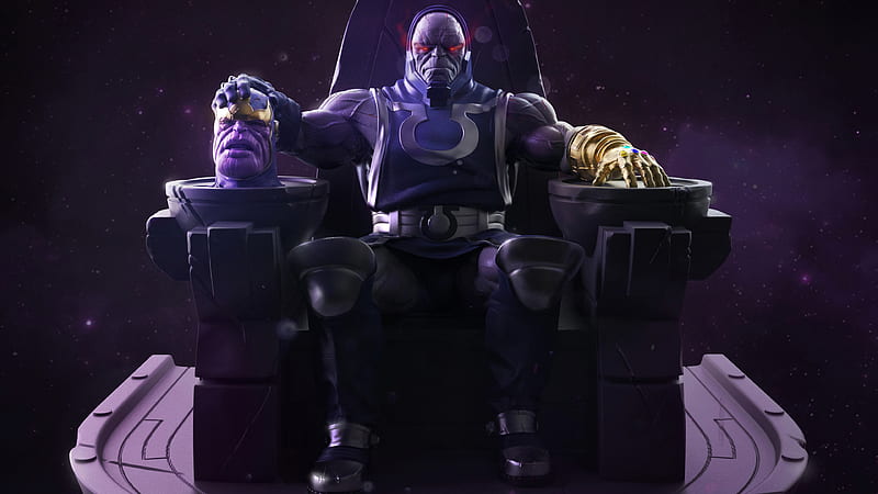 Darkseid Vs Thanos, darkseid, thanos, superheroes, artstation, HD wallpaper