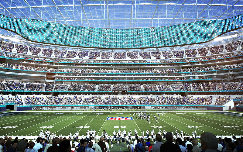 Los Angeles Stadium NFL, Los Angeles Chargers, Los Angeles Rams, USA, America, Hollywood Park, HD wallpaper