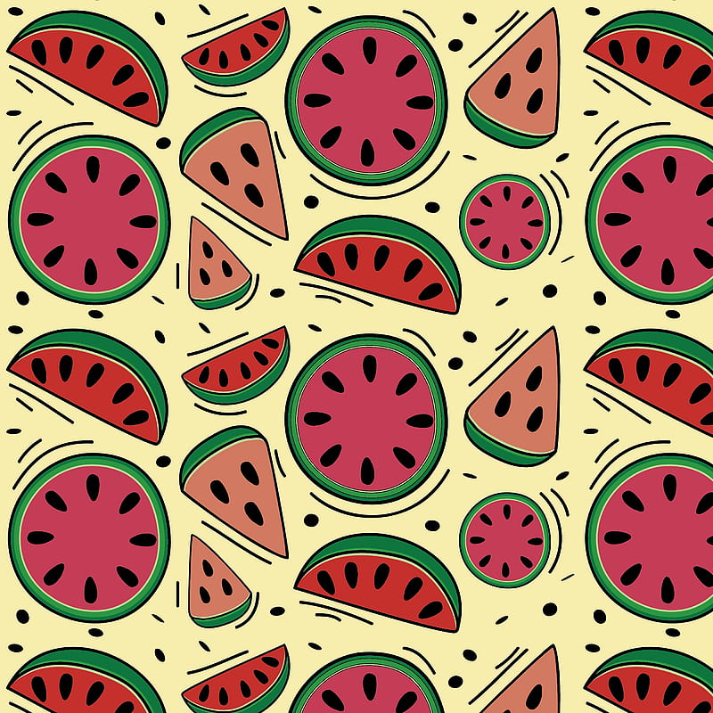 watermelon, pattern, slices, HD phone wallpaper