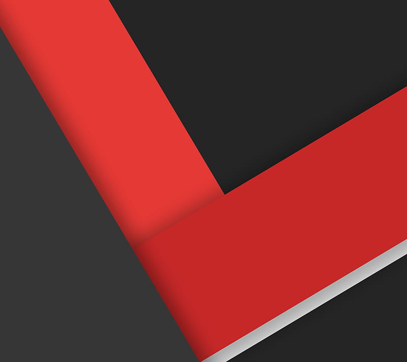 Material Corner, abstract, black, flat, gray, material, red, shapes, white, HD wallpaper