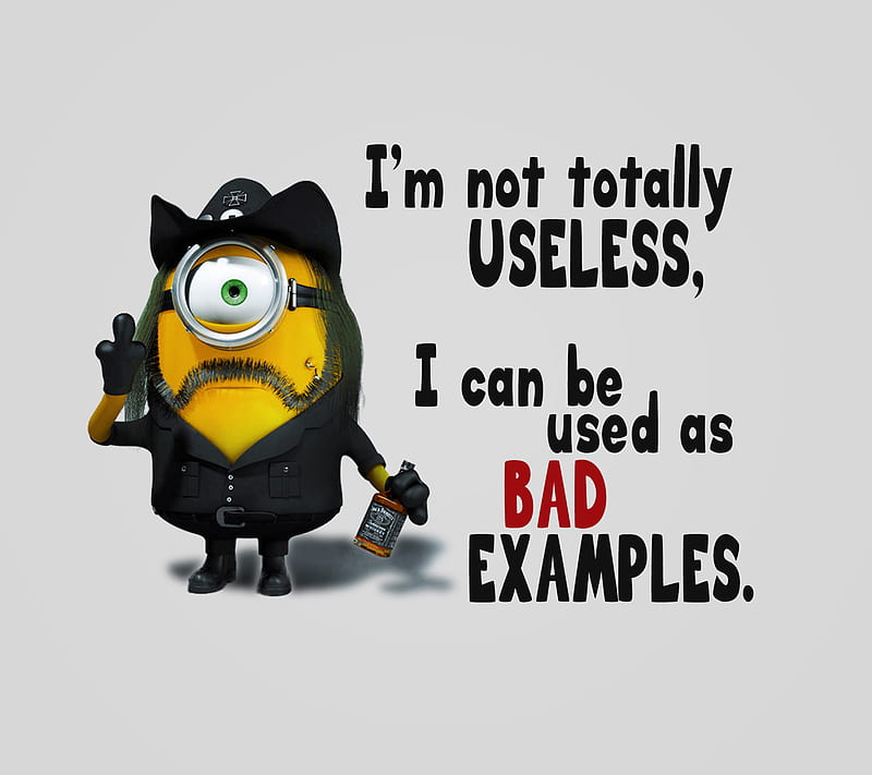 Bad Minion, attitude, cool, drink, funny, love, quote, saying, smoke, HD  wallpaper | Peakpx