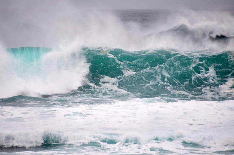 Rough Seas, Ocean, Stormy, Waves, Nature, HD wallpaper